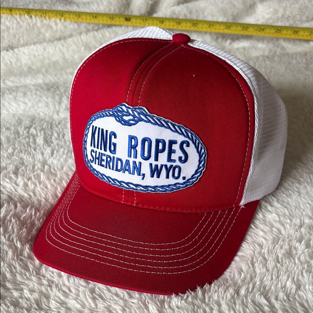 Red and White King Ropes Trucker Hat